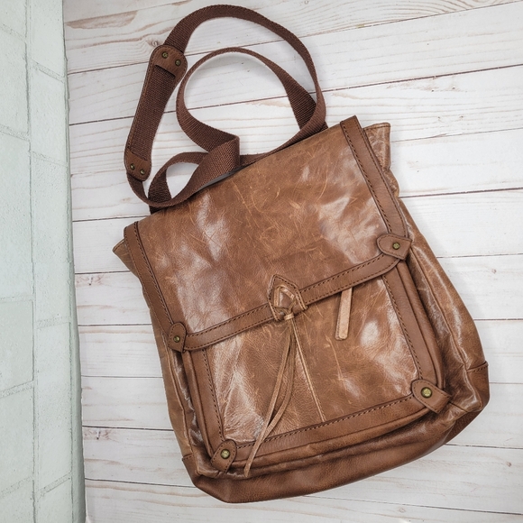 The Sak Handbags - The Sak Cognac Brown Convertible Backpack Satchel